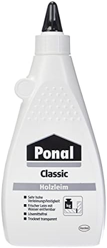 Ponal Classic klej do drewna, gotowy do użycia klej do drewna o wysokiej sile wiązania, klej do drewna do montażu, klejenia powierzchni i spoin, 550 g przezroczysty klej rzemieślniczy