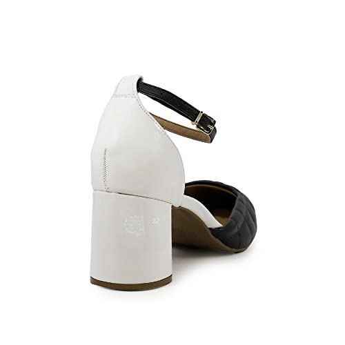 Scarpin Vizzano Bicolor Matelassado Bico Fino
