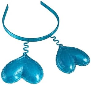 Sevgililer Günü Kalp Antenli Taç, Mavi, Romantik Parti Aksesuarı, Eğlenceli Tasarım