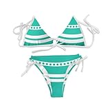 YOMORIO Anime Bikini Cosplay Costume Sexy Green Swimsuit Bikini Two-Piece Set Swimwear