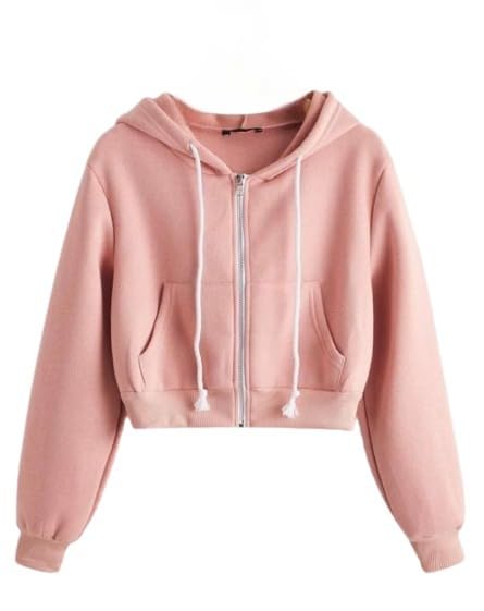 Long Sleeve Crop Varsity Jacket for Women - Letterman Baseball Coat - Regular Fit Hooded Sweatshirt-picture-33