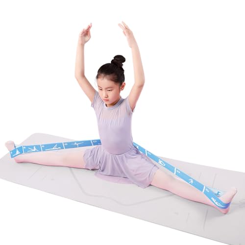 Image of 2-Pack Adjustable Kids Dance Stretch Bands - 8-Loop Elastic Bands for Ballet, Latin, Yoga, Gymnastics & Stretching - Flexible, Multi-Section Design for Dance Training & Flexibility