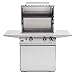 PGS Legacy Series S27NPED Permanent Pedestal Natural Gas Only For 30 Inch Newport Outdoor Patio Gas Grill Head - 27 x 58 x 33.5 in. - Stainless Steel Color