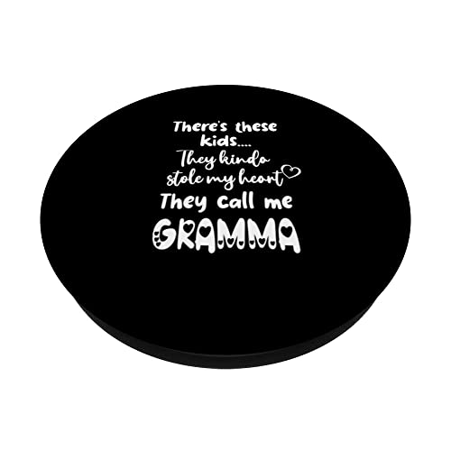 Special Grandma Grandmother These Kids Call Me Gramma PopSockets Swappable PopGrip, Black - Image 2