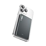 Magnetic Wireless Power Bank 5000mAh, Ultra-Slim Portable Charger with 20W USB-C Fast Charging, External Battery Pack for Phone 16/15/14/13/12 Series – Compatible with Huawei, Samsung (Dark grey)