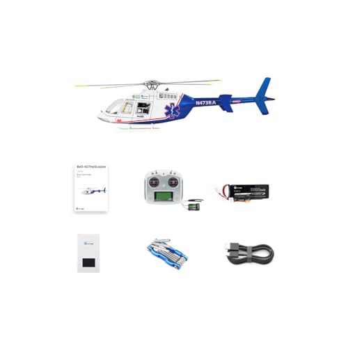 Mechryptic FLYWING BELL-407 470 Class GPS RC Helicopter, 2.4G Six Path Four Rotor Military Aircraft with ACE Flight Controller, Quick Release Rotors & Adjustable Left/Right Hand Flight Control (RTF)