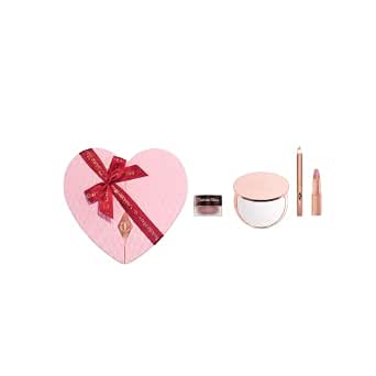 Charlotte Tilbury Pillow Talk Icons On The Go – 3-Piece Makeup Gift Set with Lipstick, Lip Liner & Cream Eyeshadow in an Easy-to-Gift Keepsake Tin