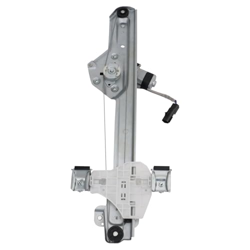 Image of TRQ Rear Driver Side Power Window Motor and Regulator Assembly Compatible with 14-18 Chevrolet Silverado 1500 19 Silverado 1500 LD 15-20 Tahoe 14-18 GMC Sierra 1500 19 Sierra 1500 Limited
