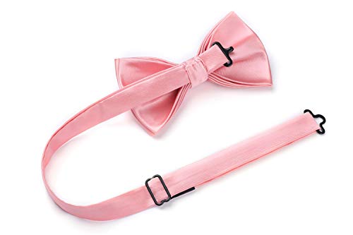 Image of HISDERN Bow Ties for Men Pretied Bowties Classic Formal Business Bow Tie Adjustable Tuxedo Bowtie for Wedding Party