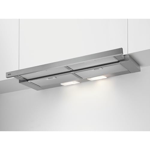 AEG 90cm Telescopic Canopy Cooker Hood - Silver