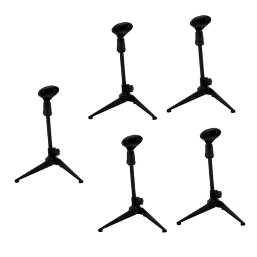 HOMOCONO 5個 マイクスタンド マイクアームスタンド マイクホルダー マイクのサポート マイクデスクスタンド マイクマウント マイクデスクマウント プラスチック Black
