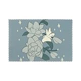 Matériau de haute qualité : le set de table tendance BROLEO blanc Bauhinia est fabriqué en tissu épais et est durable, avec une bonne résistance aux plis et une forte résistance à la chaleur, ce qui peut protéger efficacement vos meubles.