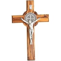 KASSIS Crucifijo de San Benito hecho a mano - Cruz de pared de