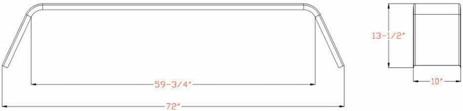 BOERLKY 2PCS Steel 14 Gauge Diamond Tread Plate Tandem Axle Trailer Fenders 72" L x 10" W x 13" H : Automotive