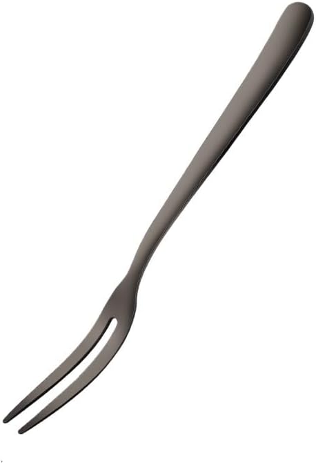 Flatware Silverware Set, 1/4/6/8 Pieces 304 Fruit Fork For Home Hotel Dessert Fork Home Moon Cake Fork, Cutlery Set (Color : Black, Size : 8Pcs)