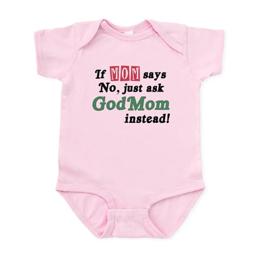 CafePress Just Ask Godmom! Infant Bodysuit Cute Infant Bodysuit Baby Romper