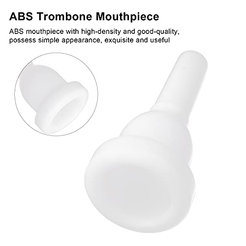 Trombone Mouthpiece, Labor‑Saving Plastic Abs White Professonal Replacement Trombones Mouth Pure Sound For Practice For Wind Instrument For Performance #TOP4