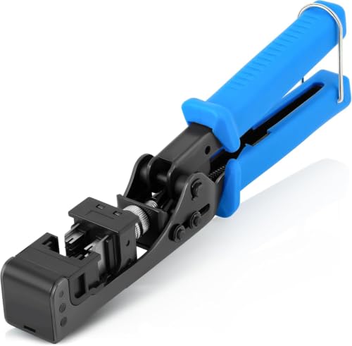 Everest easyJACK - 90 Angled Speed Termination Keystone Tool - Time Saver Network Punch Down Tool - To Be Used ONLY with Everest 90 Angled RJ45 Cat5e Cat6a and Cat6 Keystone Jacks (B087N7QQD2)