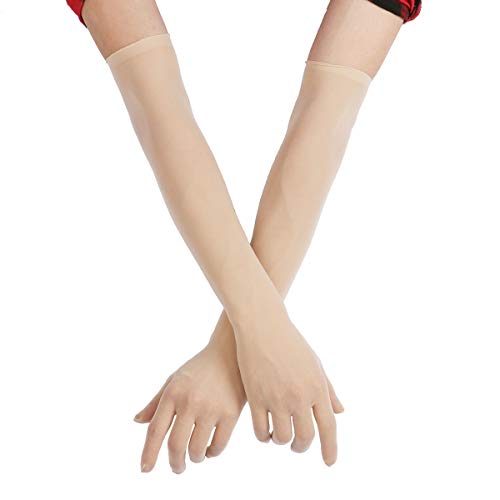 Doomiva Sexy Gant Transparent Extensible Doigts Longs Gants Unisexe Gant Collant Maille Voir à Travers Gants de Soirée Mariage Sexy Gants de Nuit Mitaines...