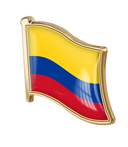 Image of vmcoatdu Country Flag Pin Badge International Travel Brooch Metal Alloy Souvenir Pin for Hat Clothes Backpack