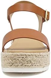 Soda CLIP Top Shoe Women's Open Toe Ankle Strap Espadrille Sandal (7 M US, Tan 2) | Image 2