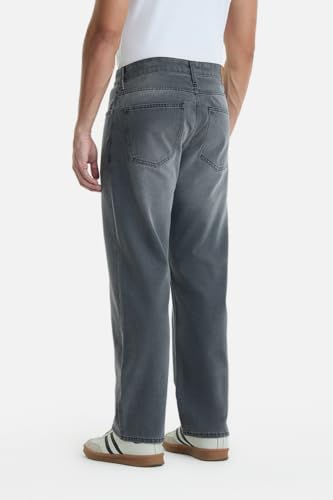 Image of SNITCH Men Jeans Casual Wear | Straight Fit Full Length Button & Zip Closure | 100% Cotton Denim Fabric Durable & Breathable for Streetwear & Daily Outings