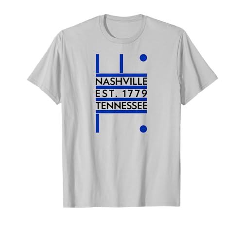 NASHVILLE TN EST. 1779 Diseño Moderno Camiseta