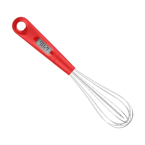 Batidora de huevos Clutter – 30,5 x 3,7 x 6,5 cm, manual, resistente al calor, utensilios de cocina, probador digital de cocina, batidor para hornear, postre, tartas, dulces, salsa, remover, preparar