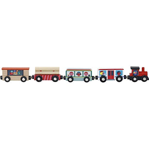 Train en bois Vilac et wagons magnétiques pour imaginer des histoires