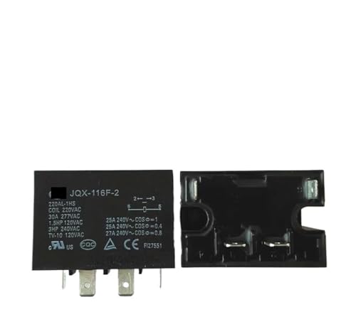 Relé JQX-116F-2 220V CA con alta capacidad de 30A y cuatro pines de conexión