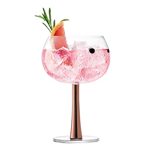 LSA International Gin GN12 Copa de balón, 420 ml, 2 unidades, color cobre