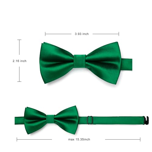 Image of HISDERN Bow Ties for Boys Pre Tied Toddler Bow Tie Adjustable Kids Bowties Clip On Fun Patterned Bowties for Wedding Party