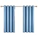 MRTREES Rideau Occultant Thermiques 140x145 cm Rideau Bleu Ciel Anti Chaleur pour Salon Chambre Enfant Rideau Fenêtre Anti Bruit pour Cuisine Chambre Fille Rideau Dressing Lot de 2 à Oeillets
