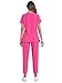 COZYFIT Scrubs for Women Set - Stretch V-Neck Scrub Top & Jogger Pant with 8 Pockets, Yoga Waistband, Anti Wrinkle, Slim Fit Women Scrubs - Hot Pink, XS