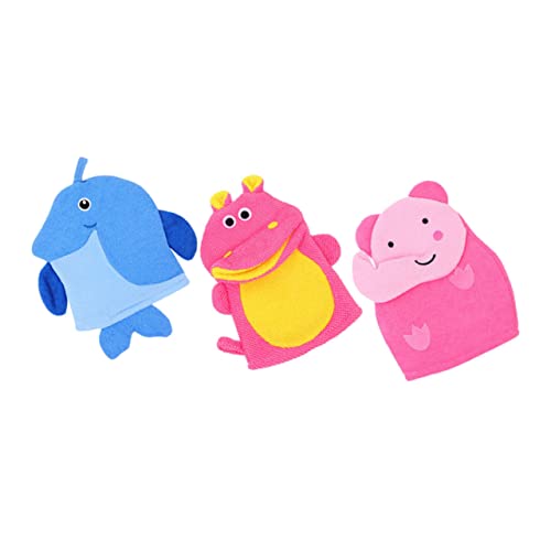 HONITANO 3個カートゥーンデザインの 子供用シャワー用エクスフォリエーテ