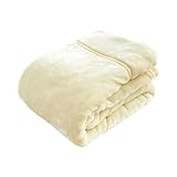 西川 毛布 冬用 シングル 洗える 二枚合わせ 暖か 肌ざわり しっとり やわらか 約1.8kg 140x200㎝ ベージュ マイヤー 掛け毛布 あったか ブランケット 秋 冬 かわいい シンプル