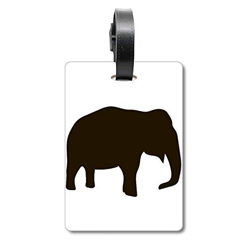 Étiquette de bagage éléphant noir multicolore M pour valise et sac
