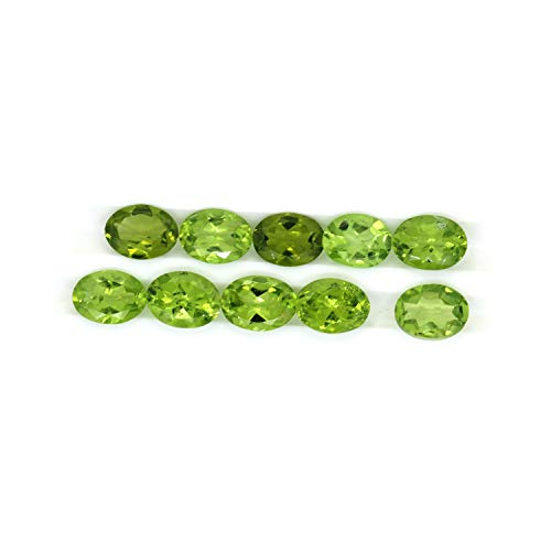 Péridot Naturel Vert Olive Facetté 6x8 mm aux Reflets Cristallins