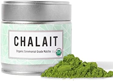 Chalait Organic Ceremonial Grade Matcha - Japanese Matcha Green Tea Powder - For Sipping as Tea - Antioxidants, Sustainable Energy, No Additives, Radiation Free, Zero Sugar [30g Tin]