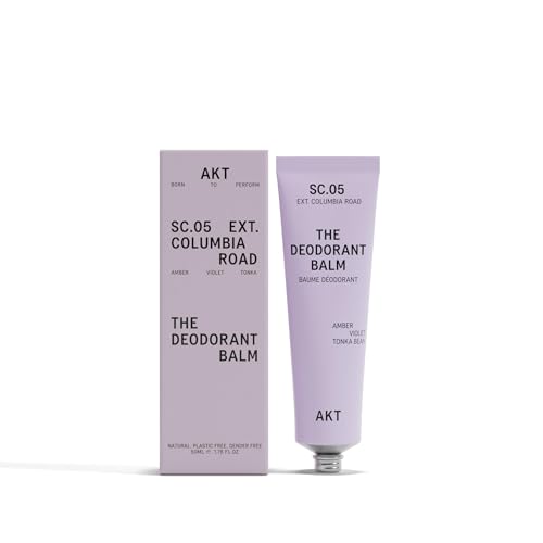 AKT THE DEODORANT BALM. Award winning multi-use natural deodorant. Plastic Free. Gender Free. Aluminium Free. 100% effective 1 tube lasts up to 3 months. SC.05 COLUMBIA ROAD. 50ml