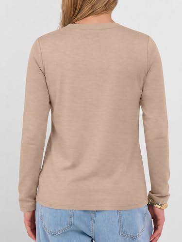 Image of ANRABESS Long Sleeve Shirts for Women Wrinkle Free V Neck Fall Top