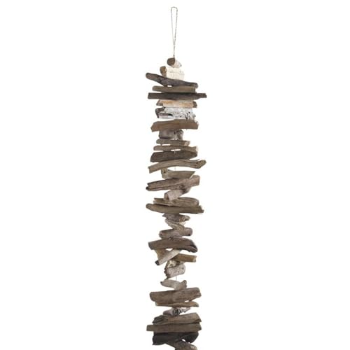 AUBRY GASPARD - Mobile en Bois Flotté Brut à Suspendre - Décoration Naturelle Zen - Intérieur ou Extérieur Abrité - Longueur Déployée 200 cm - Vendu à la pièce