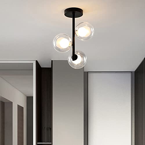 Plafonnier verre bulle nordique pour illuminer votre entrée avec style
