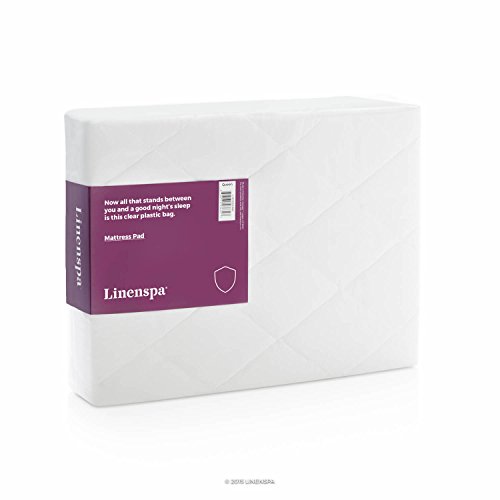 Linenspa Plush Quilted Mattress Pad-Breathable Mattress Cover With Deep Pockets Stretches Up To 18 Inches #TOP6