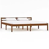 【Diseño Atemporal】 Con su color marrón miel y líneas clásicas, esta cama añade elegancia natural a cualquier dormitorio. Su altura de 60 cm y estructura robusta la hacen compatible con diversos estilos decorativos, funcionando como bed frame principal en habitaciones modernas.