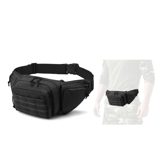 Sac Banane Tactique pour Homme, étui pour Arme, Sac Banane réglable avec Poches zippées, Pochette de Ceinture pour Le Quotidien, idéal pour l'entraînement, Les Voyages, la Course à Pied