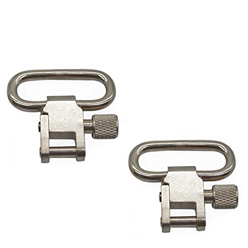 Gexgune Sling Swivels (2-Pack) 1.0 Inch Rifle or Shotgun Sling Attachment Mounts (Silver)