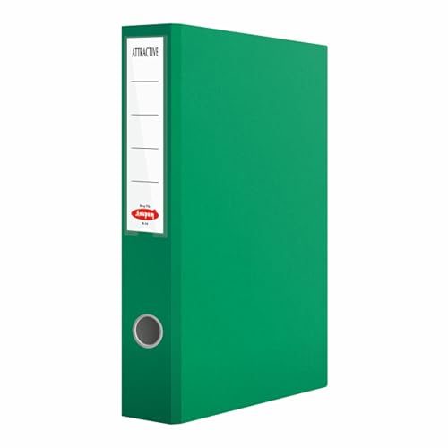 Image of Anupam Attractive Ring File | 1 inch 2D Ring Binder | N16 Full Size (F /S) Robust Textured Cover | Large Capacity Document Organizer | Finger Hole for Easy Shelf Access | Office & Home (Green, Pack of 4)