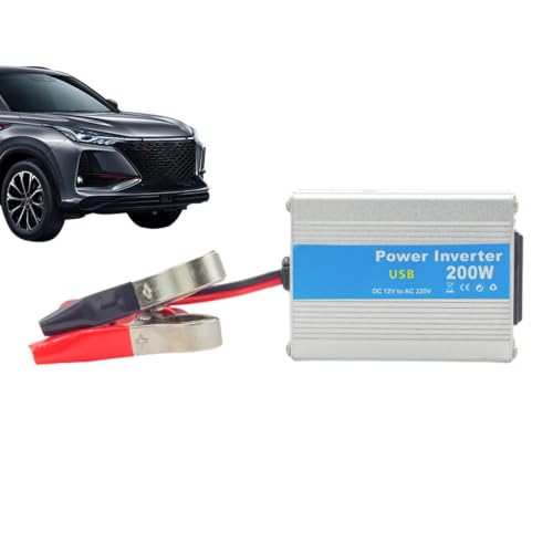 Onduleur DC à AC pour voiture de 200W | Adaptateur de sortie de véhicule 12V 220V pour le camping
