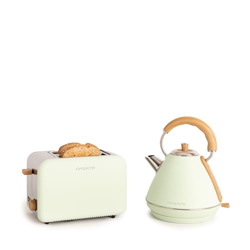 CREATE/PACK TOAST RETRO + KETTLE RETRO L/Toaster Pastellgrün mit Wasserkocher Pastellgrün/Wasserkocher 1,7L